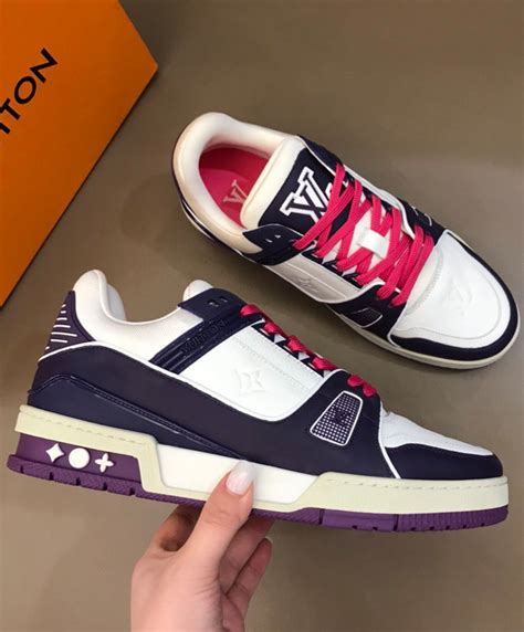 louis vuitton purple trainers|luxury purple lv trainers.